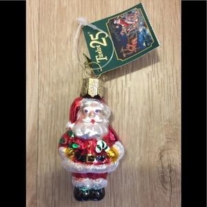 Santa Claus Glass Ornament 1225